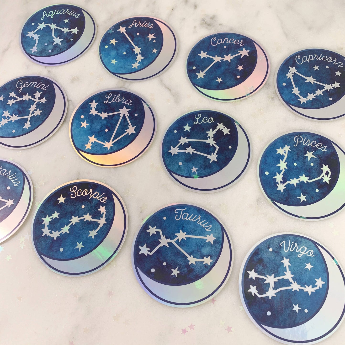 Zodiac Holographic Sticker