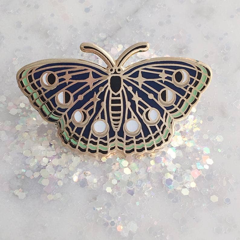 Night Butterfly Enamel Pin