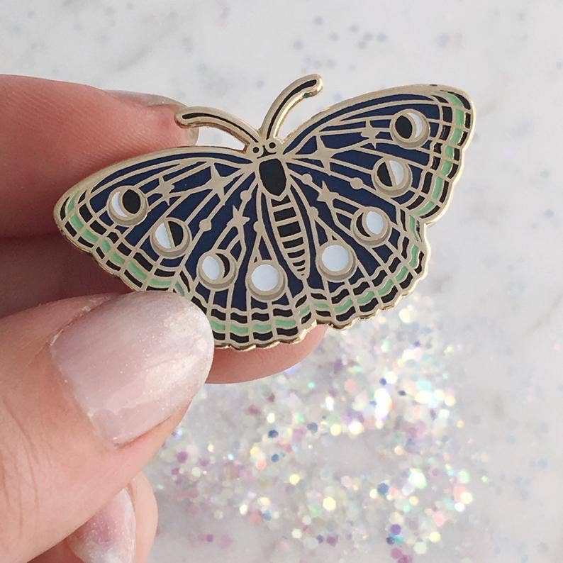 Night Butterfly Enamel Pin
