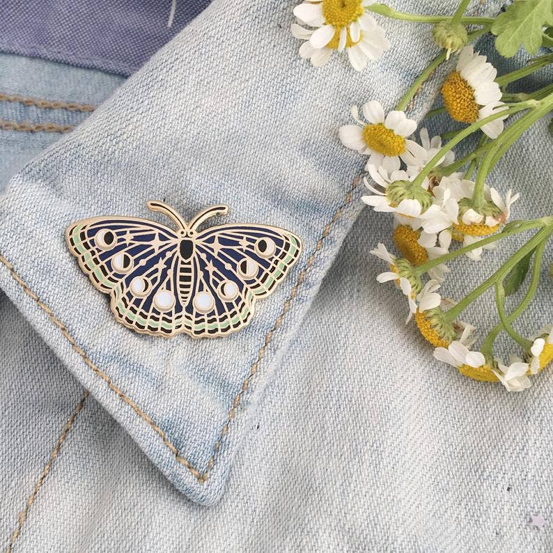 Night Butterfly Enamel Pin