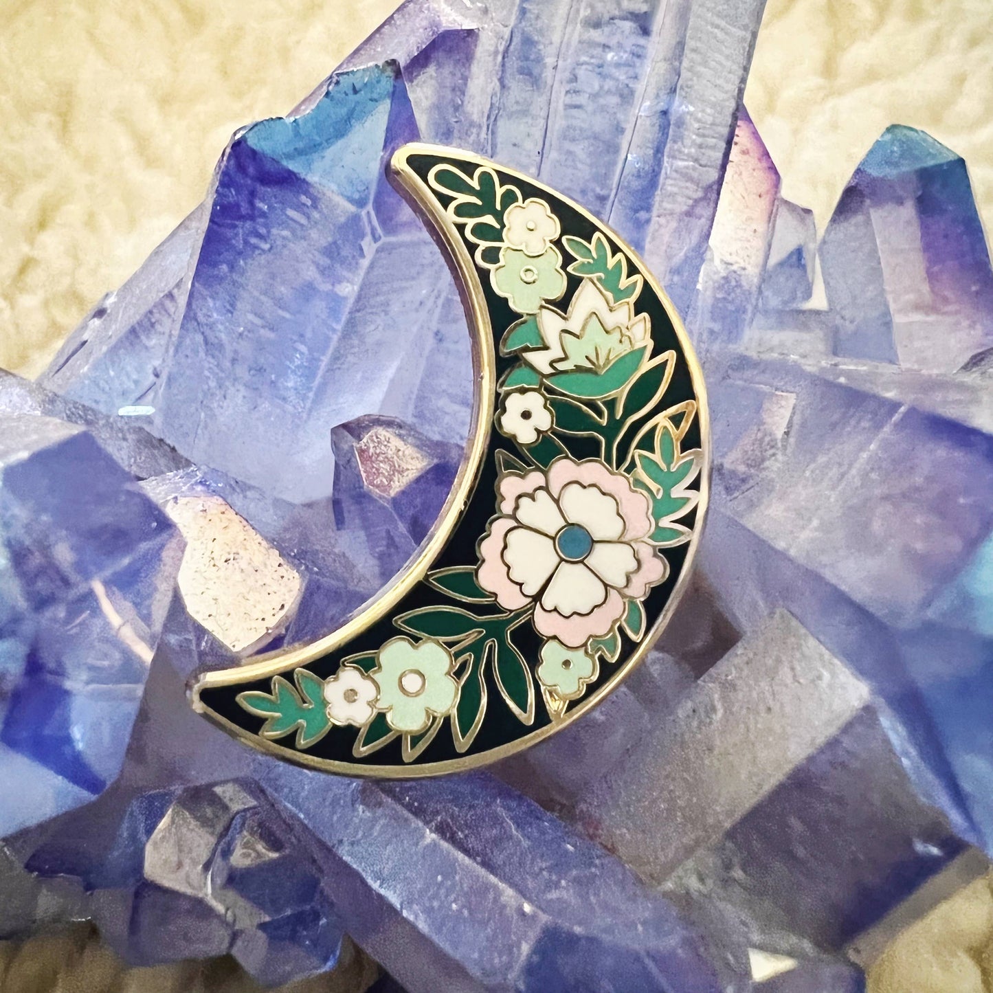 Botanical Moon Enamel Pin