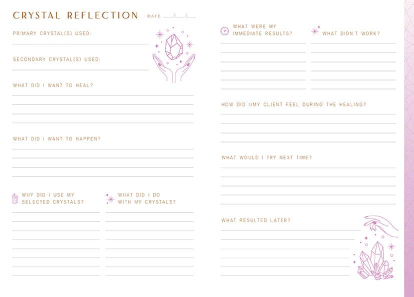 Crystal Healing Reflection Journal