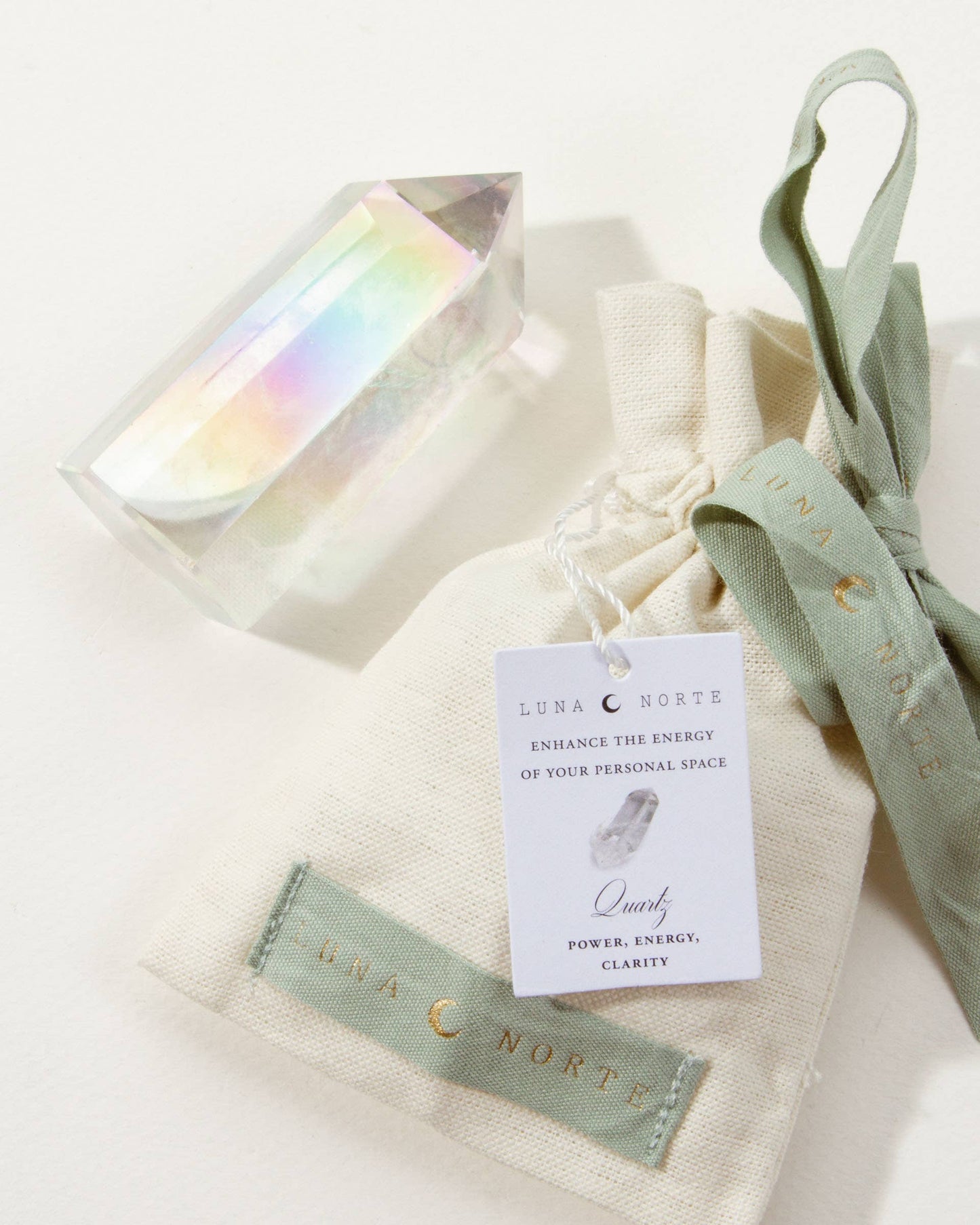 Aura Quartz Crystal Tower Curio- Clear Quartz