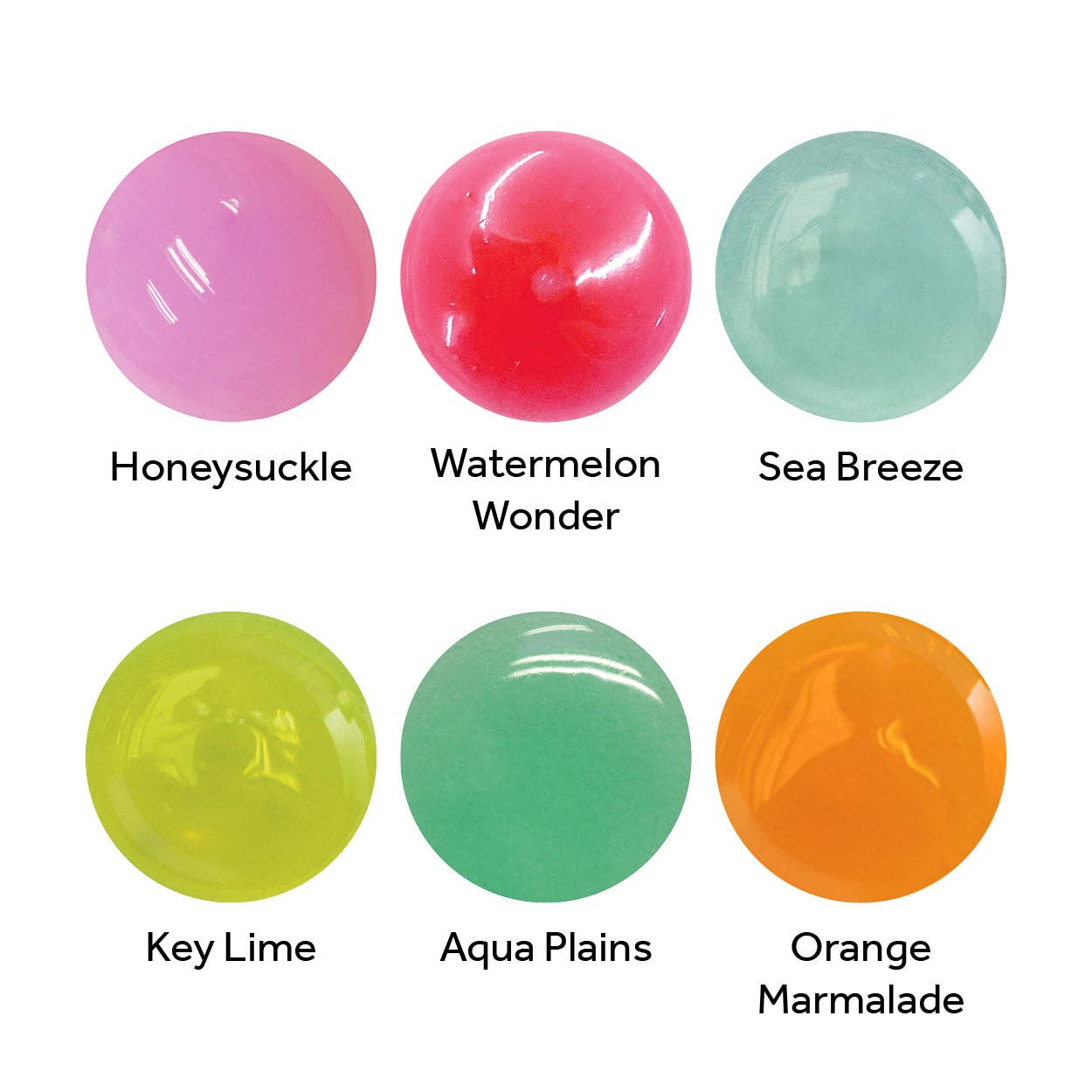 Nuvo Jewel Drops – 6-Colour Bundle (Watermelon Wonder, Honeysuckle, Aqua Plains, Orange Marmalade, Key Lime, Sea Breeze)