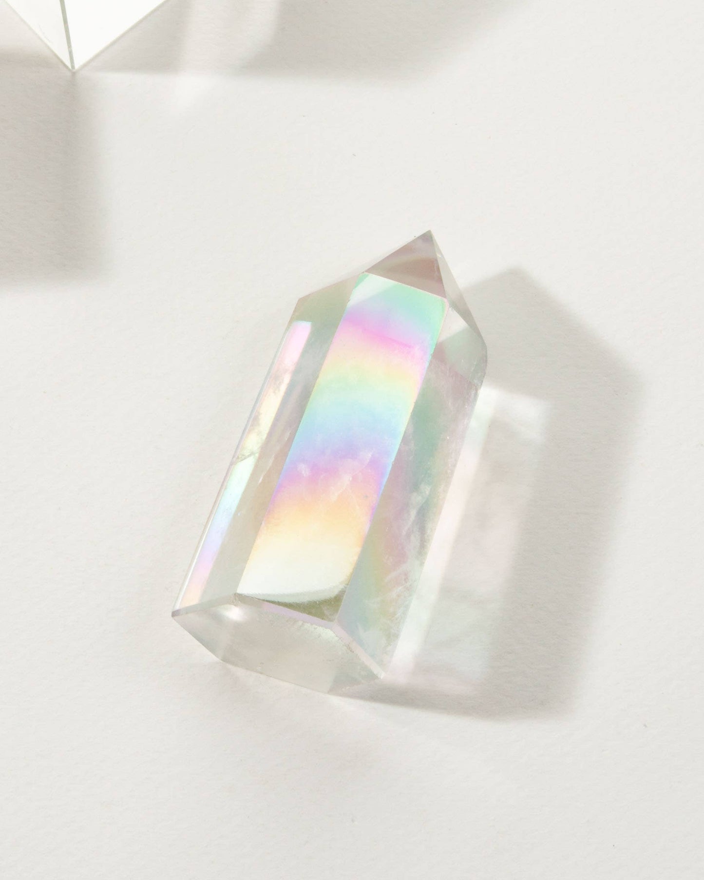Aura Quartz Crystal Tower Curio- Clear Quartz