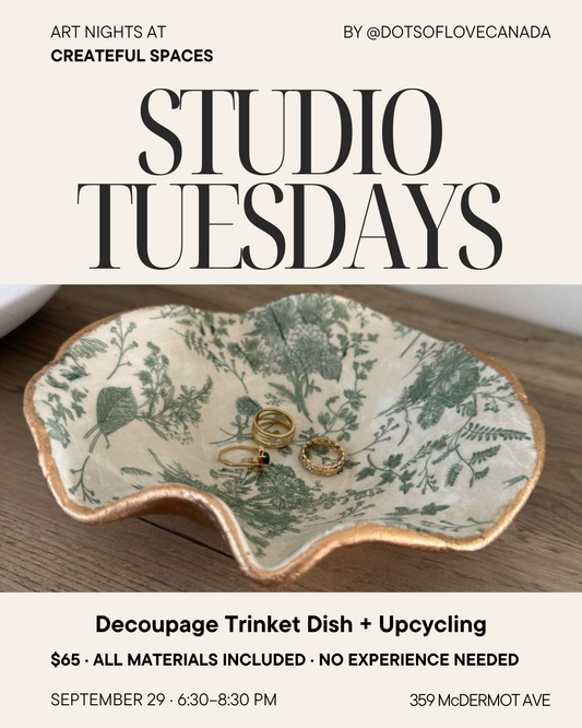 Studio Tuesdays: Decoupage Trinket Dish + Upcycling