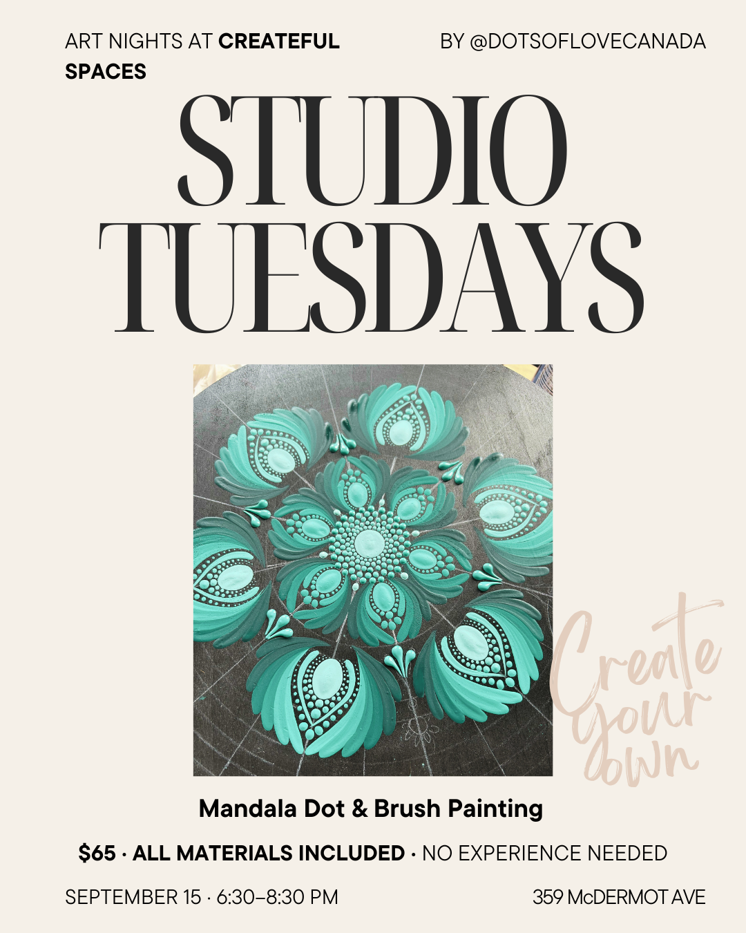 Studio Tuesdays: Mandala Dot & Brush Painting