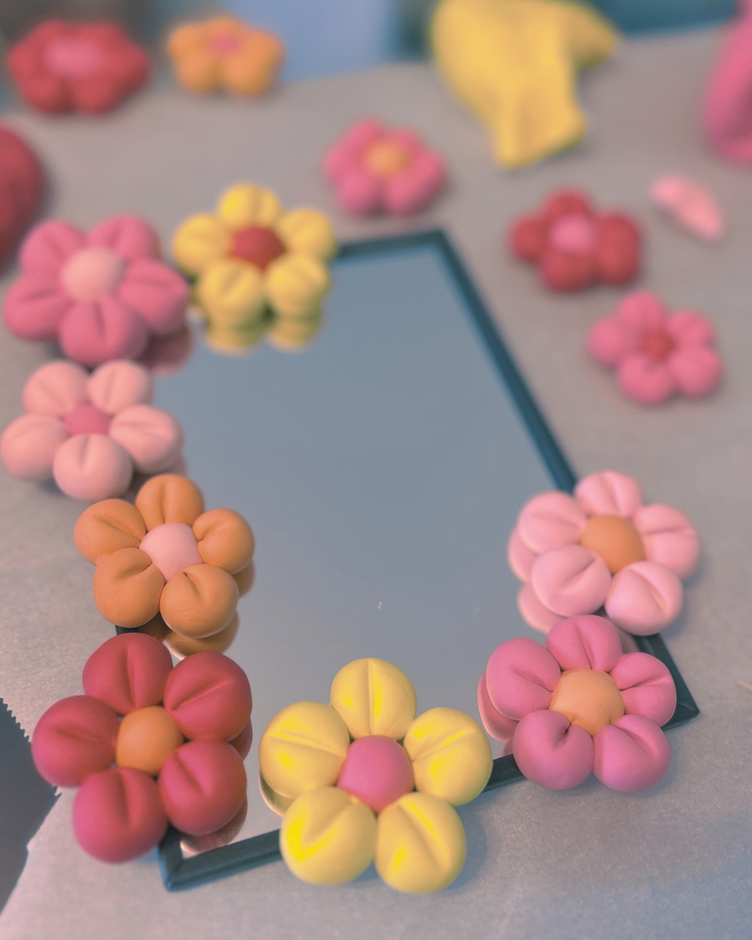 Studio Tuesdays: Air-Dry Clay Floral Mirror
