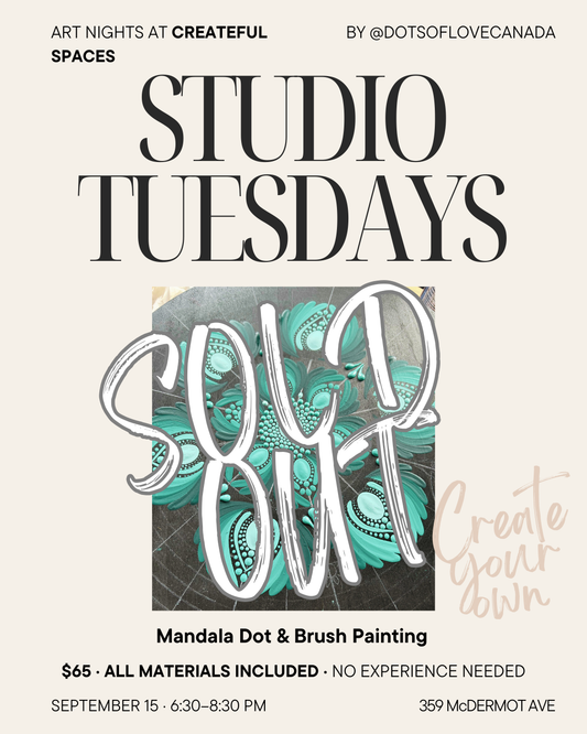Studio Tuesdays: Mandala Dot & Brush Painting