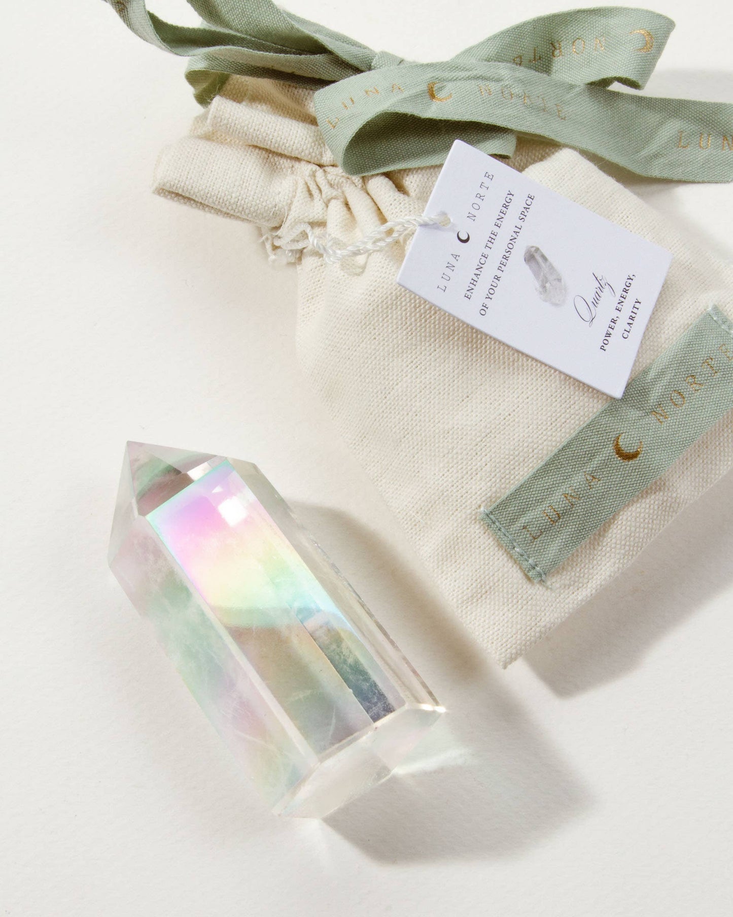 Aura Quartz Crystal Tower Curio- Clear Quartz